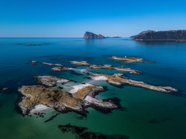 White sandy beach in Sommarøy near Tromsø, Northern Norway